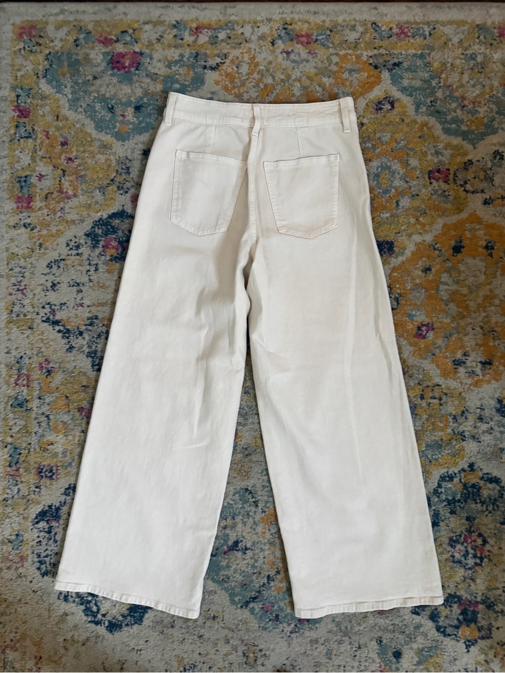 Universal Thread High Rise Cream Wide Leg Jeans - Picture 3 of 3